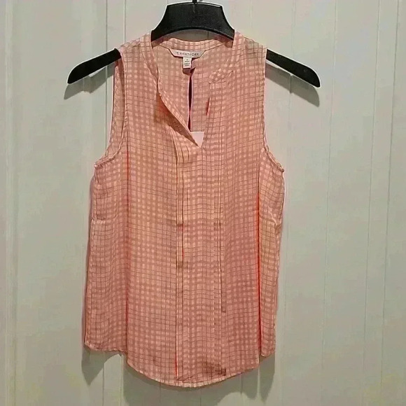 41 Hawthorn Pink White Sleeveless Top Size XS Petite - Picture 7 of 7